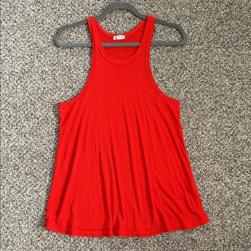 Free People Intimately Vibrant Red Tank Top - Picture 1 of 3
